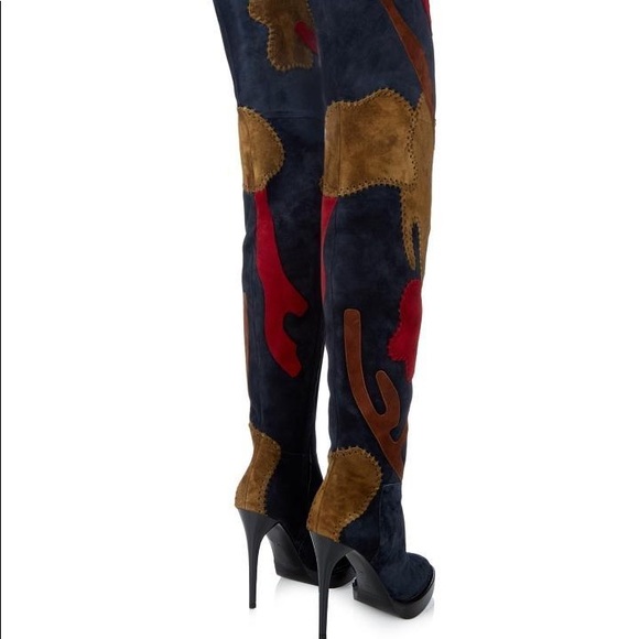 Burberry Prorsum Allison Over-the-knee Suede Boots - Picture 5 of 8